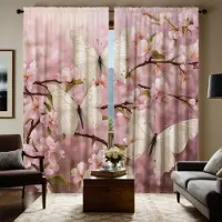 Household supplies MH 2 Delar HD Digital Rosa Körsbärsblommor Fjärilar Gardiner Heminredningsstil Dekorera Vardagsrum Sovrum Stånggardiner W52H63inchW132H160cm