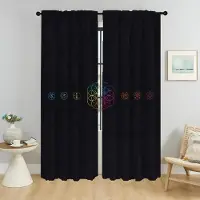 Household supplies MH Mörkläggningsgardin för rum 2 paneler Coldplay Myggskyddsgardiner för kamera Heminredningsgardiner Rullgardiner Halloween-dekoration W50xH70cmx2pcs-CL