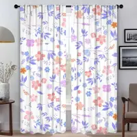 Household supplies MH Eleganta rumsgardiner för vardagsrum blommigt rumsavdelare Halloween-dekoration fönstergardin tyll för sovrumsgardiner 2 stycken W50xH70cmx2pcs-CL