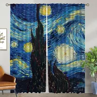 Household supplies MH Gardiner för heminredning för kamera Van Gogh Tyll för sovrumsgardiner Barnrumsavdelare Fönstergardin Halloweendekoration W50xH70cmx2pcs-CL