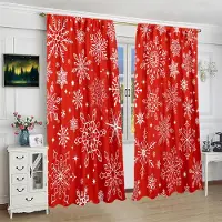 Household supplies MH 2 stycken - Julmönstrade gardiner - Polyestermaterial - Sovrum, vardagsrum, arbetsrum privata gardiner - anpassningsbara mönster 30inchx65inchx2Pcs
