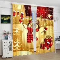Household supplies MH 2 stycken - Julmönstrade gardiner - Polyestermaterial - Sovrum, vardagsrum, arbetsrum privata gardiner - anpassningsbara mönster 30inchx65inchx2Pcs