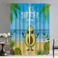Household supplies MH Avocado Mörkläggningsgardiner för Vardagsrumsgardin Heminredningsgardiner 2 Delar Rullgardiner Halloweendekoration Tyll för Sovrum W50xH70cmx2pcs-CL