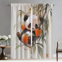 Household supplies MH Mörkläggningsgardin för rum 2 paneler Kawaii Panda Moderna vardagsrumsgardiner Rullgardiner Tyg för sovrum Halloweendekoration Kök W50xH70cmx2pcs-CL