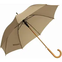 L-merch Tango Automatiskt käppparaply med trähandtag 89cm x beige