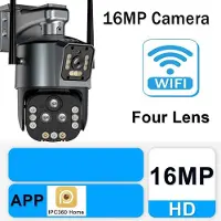 VStarcam 8K 16MP WiFi IP-kamera 20x zoom PTZ utomhus trådlös säkerhetskamera fyra objektiv CCTV-kamera 4K videoövervakningskameror smart hem Camera No Card