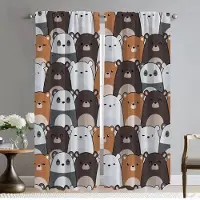 Household supplies MH Tyll för sovrum Sött pandamönster Halloweendekoration Moderna vardagsrumsgardiner 2 delar Heminredningsgardiner Rullgardiner W50xH70cmx2pcs-CL