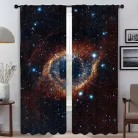 Household supplies MH Kosmisk Nebulosa Köksgardiner för Kamera Halloween Dekoration Fönstergardin för Rum 2 Paneler Skärmar Avdelare Vardagsrum Mörkläggning W50xH70cmx2pcs-CL