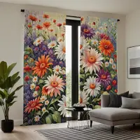 Household supplies MH 2 st HD-gullvivor färska blommor dekorativ gardin Färgsystem digitaltryckt gardin Heminredning stil dekoration vardagsrum W52H63inchW132H160cm