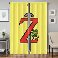 Household supplies MH Heminredning Köksgardiner för Vardagsrum 2 Delar Mörkläggningsgardiner Dörrgardin Z-zelda-a Avdelare Sovrumsdekoration W50xH70cmx2pcs-CL