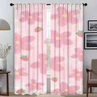 Household supplies MH Köksgardiner för Sovrum Mycket Blommor Gardiner Barnrum Fönstergardin Avskärmning Halloweendekoration Persienner Rullgardiner W50xH70cmx2pcs-CL