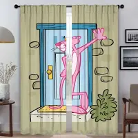 Household supplies MH Moderna vardagsrumsgardiner för Kamera Rosa Pantern Nyanser Fönstergardin Partition Halloweendekoration Heminredningsgardiner W50xH70cmx2pcs-CL