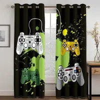 Household supplies MH Cool tävlingsspelskontroll Design Tryck Pojke Barn Tunn 2 Delar Gardiner för Vardagsrum Sovrum Fönster Draperi Dekor 50W130H(CM) 2PCS&Grommet Top