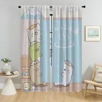 Household supplies MH Tyll för Sovrum Sumikko Gurashi Moderna Vardagsrumsgardiner 2 Delar Avskärmning Heminredningsgardiner Halloweendekoration W50xH70cmx2pcs-CL