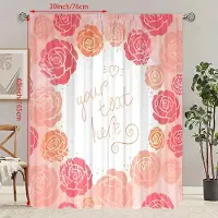Household supplies MH 2 st - Alla hjärtans dag Jag älskar dig tryckt gardin - Polyestermaterial - lämplig för sovrum, vardagsrum, arbetsrum, privat utrymme 30Wx65L(76x165CM)x2