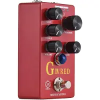 TOMTOP JMS MOSKYAUDIO Gitarr Effektpedal G IV RÖD Lila Kanal Preamp/Overdrive/Distortion Pedal Gitarr röd