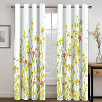 Textilien 2 ST Charmiga Gardiner med Blomtryck Fjäril Blommiga Gardiner för Sovrum Vardagsrum Kök Fönstergardiner Öljetter Upphängning cortin 2x50W100H(CM)&Grommet Top