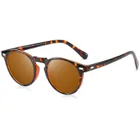 Fable TR90 UV400 Antireflex Myopi Solglasögon Med Styrka 0 Till -6.0 Runda Närsynta Solglasögon För Män Myopia -2.5