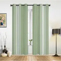 Yiran Furniture Blå Ränder Textur Vita Gardiner för Sovrum Vardagsrum Draperier Kök Barnrum Fönstergardin Modern Heminredning 135W x 60H(cm) x1