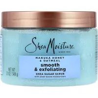 Shea Moisture , Smidig & Exfolierande Shea socker scrub, Manuka honung & Oatmeal, 12 oz (340 g)