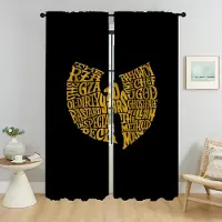 Household supplies MH Köksgardiner 2 Delar Wu Tang Clans Vardagsrumsgardin Gardiner för Sovrum Partition Skärmar Halloween Dekoration Mörkläggande W50xH70cmx2pcs-CL