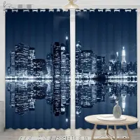 Yiran Furniture 2 Paneler New York City Nattgardin Frihetsgudinnan Gardin för Sovrum Vardagsrum Kök Fönsterpersienner cortinas Öljettopp 2x68W165H(CM)&Rod Pocket