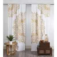 Household supplies MH Mandala Yoga Kärlek Indisk Hippie Bohemisk Lyxgardiner Europeiskt Vardagsrum Sovrum Kök Dekoration Fönsterbeklädnader 2x75W166H(CM)59x65in&Hook