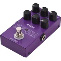 TOMTOP JMS M-VAVE Gitarr ELEMENTAL Delay Effektpedal TIME/9 Delay-effekttyper/FEEDBACK/MIX/PARAM/MOD-ratt violett