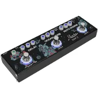 TOMTOP JMS ROWIN 3-i-1 Gitarr Multi-effektpedal Delay/Ocean Verb/Roto Engine Aluminiumlegeringsskal med True svart