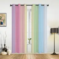 Household supplies MH Godis Regnbågsrandiga Gardiner för Sovrum Vardagsrum Draperier Kök Barnrum Fönstergardin Modern Heminredning 135W x 60H(cm) x1