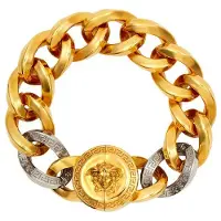 Versace Medusa Serie Tofy Kedad Medusa Huvud Hänge Armband Unisex Armband Guld DG08452-DJMT-KVOP M