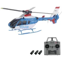 TOMTOP JMS Fjärrstyrd helikopter, 2,4G 6CH 6-axlig gyro optisk flödeslokalisering höjdhållning 1:36 Skala 3 Battery blå