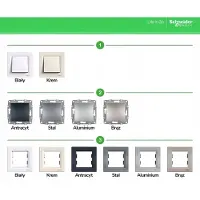 Schneider Electric Schneider Asfora trippelknapp utan ram (antracit) EPH2100171