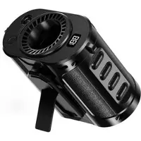 Mtp Products G30 Bärbar midjeventilator med powerbank och LED-lampa - 15000RPM - svart