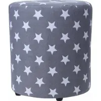 Home Styling Collection puf STARS, 30 cm, grå med stjärnor