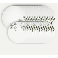 Fyrklövern Clematis tallriksset 24 delar, 12 pers Servis Tallrikar set