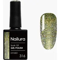 Nailura - Gel Polish 316 - Sparkling Yellow Green - 10 ml