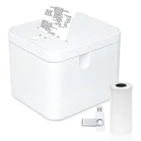 Honor Electronics 58 mm kvittoskrivare POS-skrivare USB+BT Desktop Direkt termisk utskrift kompatibel med support W-EU vit
