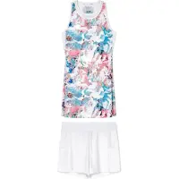 EA7 för kvinnor. 7W000894_AF21681 Tennis Pro klänning vit (XS), Deportivo, Polyester, Ärmlös / Hängselbyxor