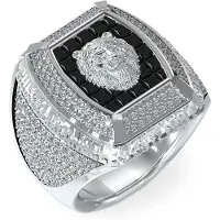 GUESS Lion King Pave Ring