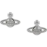 Vivienne Westwood Farah Örhängen Saturn Mässing Stift Silver Damörhängen 6201001502P019P019 Box