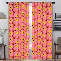 Household supplies MH Fönstergardin för Rum 2 Paneler M-MarimekkoS Moderna Vardagsrumsgardiner Rullgardiner Halloween Dekoration Heminredningsgardiner W60xH90cmx2pcs-CL
