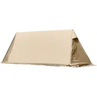 TOMTOP JMS Ultralätt Campingtält Överlevnads Bungalowtält Vattentätt Pyramidtält Skyddstält för 2-3 Personer brun
