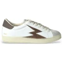 Moa för män. IC142MCO Iconic läder sneakers vit (44), Hud, Karta, Nyckelband, Casual