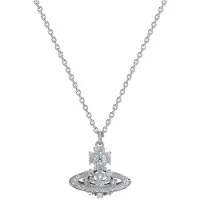 Vivienne Westwood Narcissa Kristall Saturn Hänge 925 Silver Halsband Damhalsband 6302038B01P102P102 Box