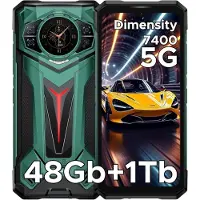 Doogee S200 Ultra 5G Mobiltelefon 48 GB + 1 TB 6,72 Skärm 11000 mAh 100 MP Android 15 grön