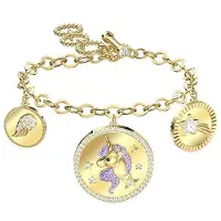 Swarovski Enhörning Berlock Guldpläterat Armband Lätt Gradient Damarmband 5566746 Box (Random Color)