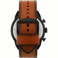 Fossil man tre klocka rostfritt stål klockfodral kvarts hud FS5714 svart