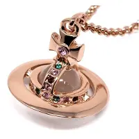 Vivienne Westwood Logotypsnidad Mässingshalsband Damhalsband Roséguld 63020097-G002-PINK-GOLD Box