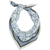 Calvin Klein Scarf 'CK Monogram Print' ljusblå / oliv